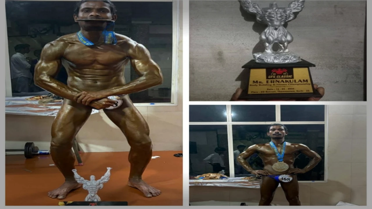 नेपालका सन्थाली युवा बिनोद टुडु भारतको Mr. Ernakulam Championship मा दोस्रो