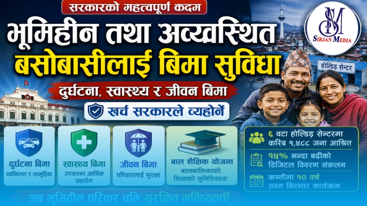 भूमिहीन तथा अव्यवस्थित बसोबासीलाई बिमा सुविधाको तयारी, खर्च सरकारले व्यहोर्ने
